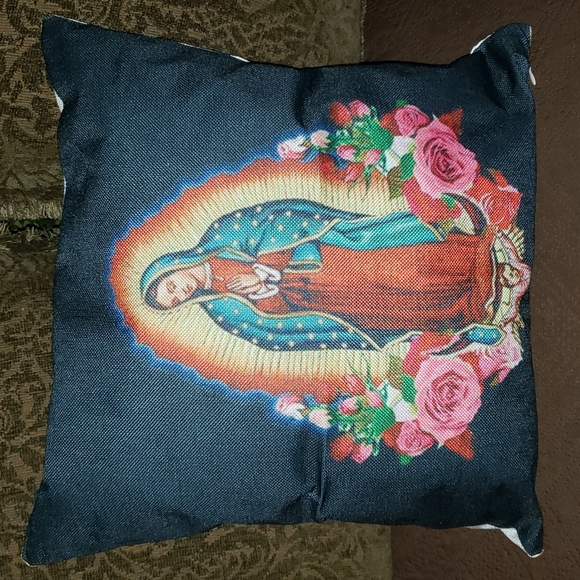 Our Lady of Guadalupe Pillow Cover. Nuestra Señora de Guadalupe. Virgen de Guada - Picture 1 of 10